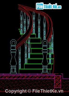 Bản vẽ autocad,cầu thang xoắn,Chi tiết cầu thang,bản vẽ cầu thang xoắn,cầu thang đẹp